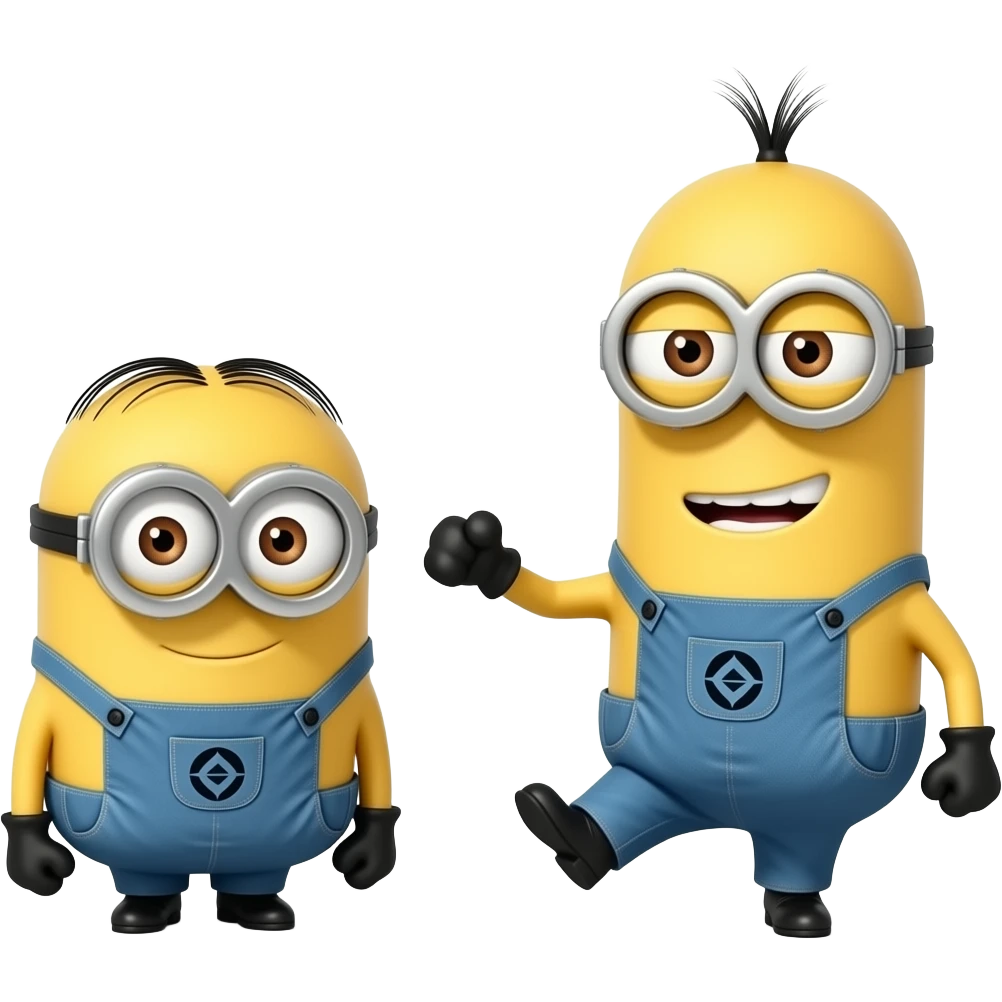2 Minions 1 bent over second minion Kicking first 1  text bohica emoji