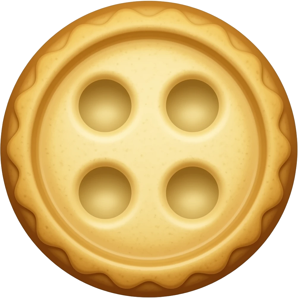 Cookie shaped like a button emoji