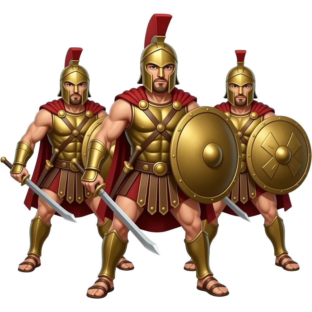 Spartan warriors from the movie 300fighting emoji
