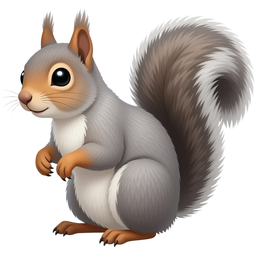 Grey squirrel emoji