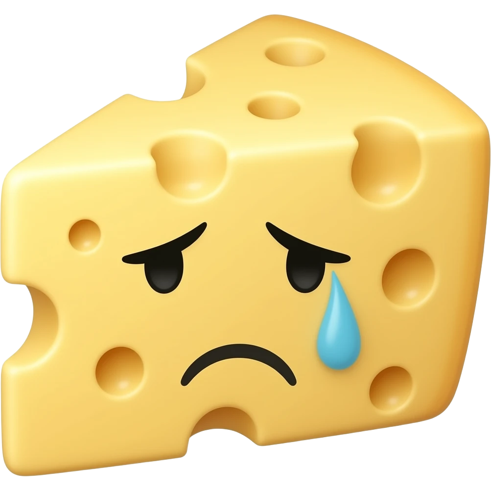 sad flying cheese emoji