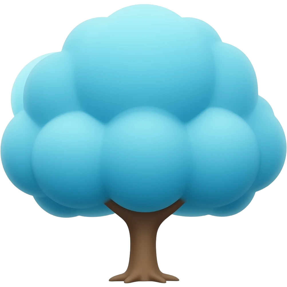 blue tree emoji
