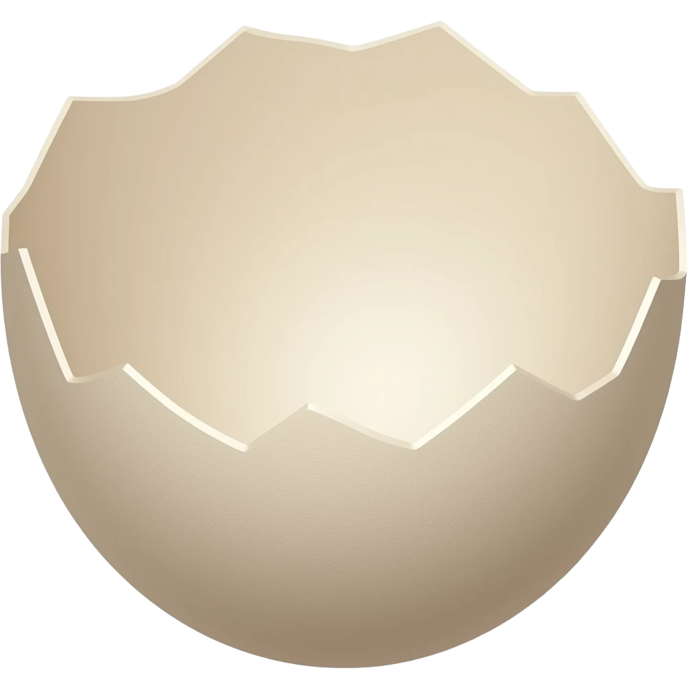 empty eggshell emoji