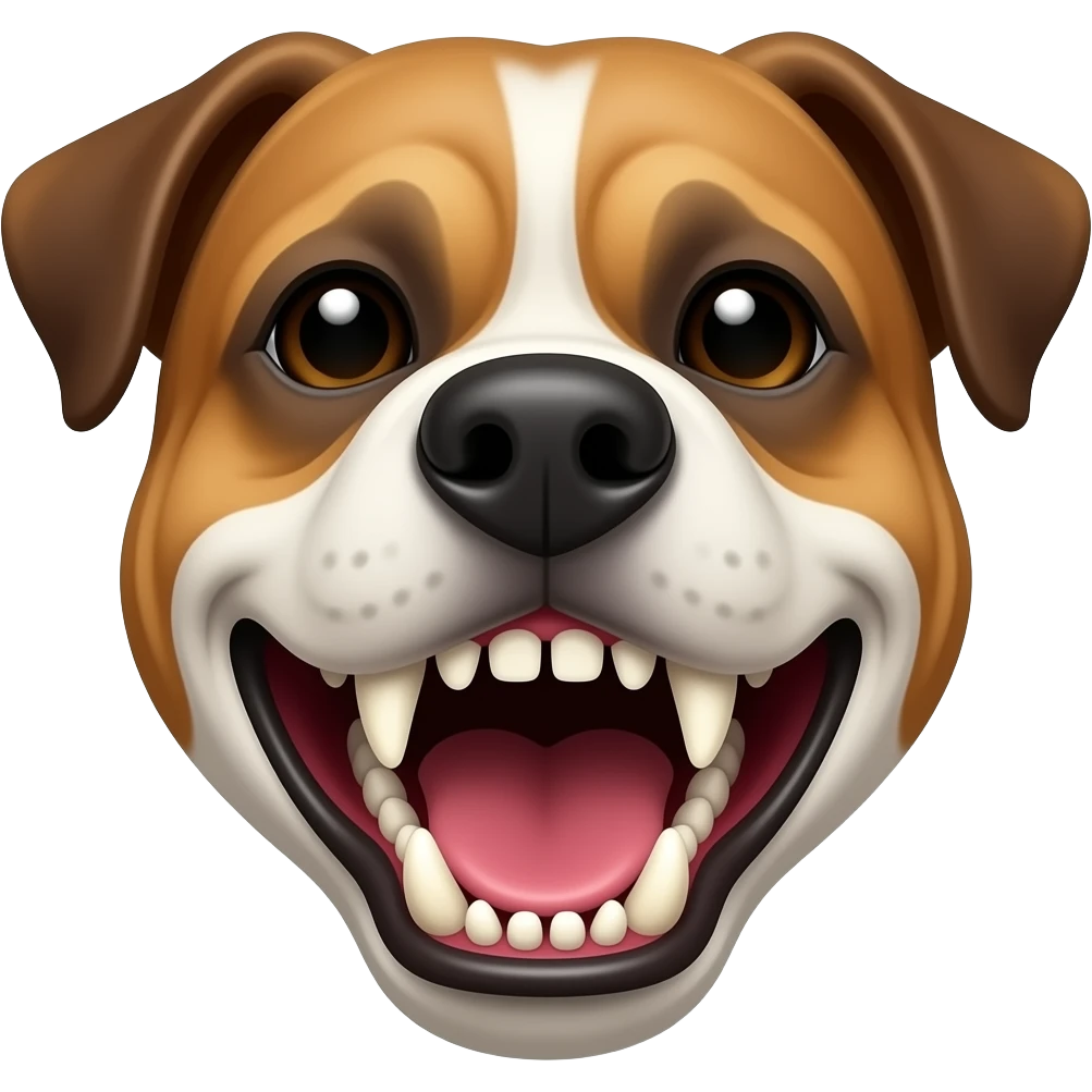 собачья пасть с огромными клыками emoji