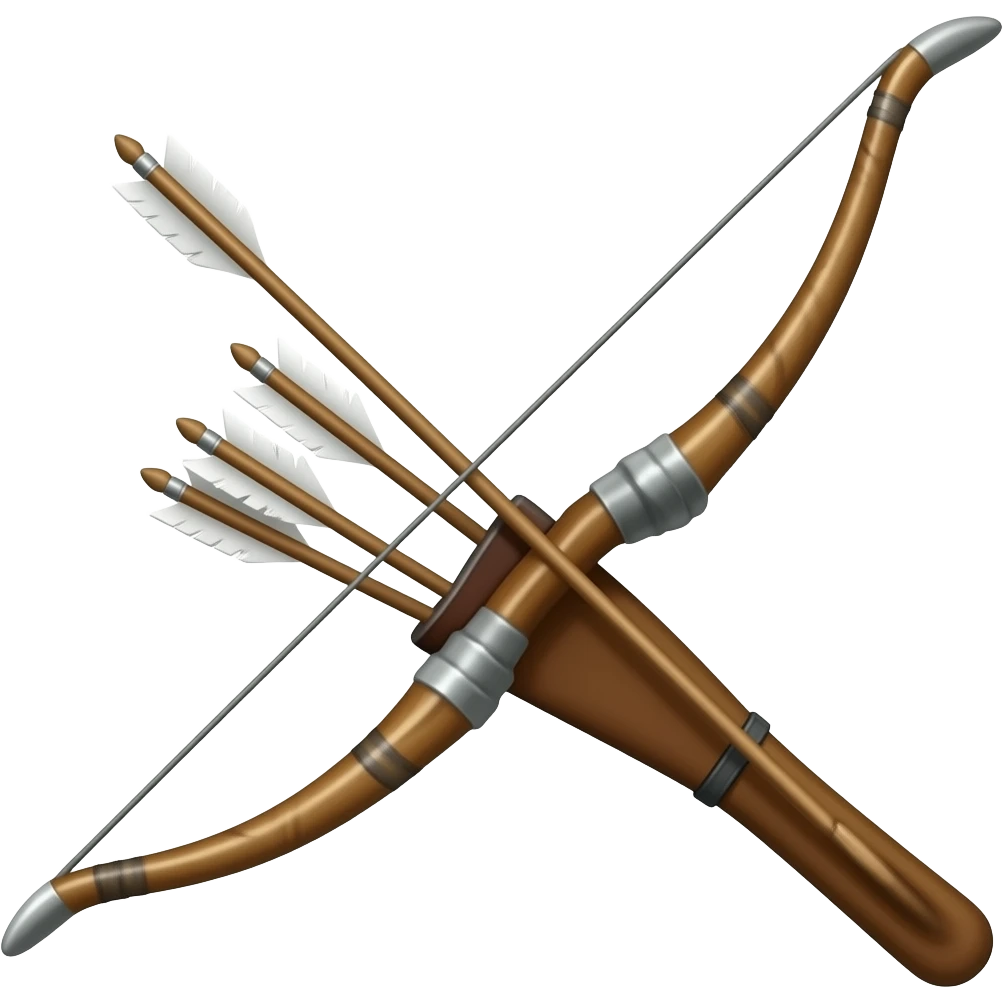 long bow and arrows emoji