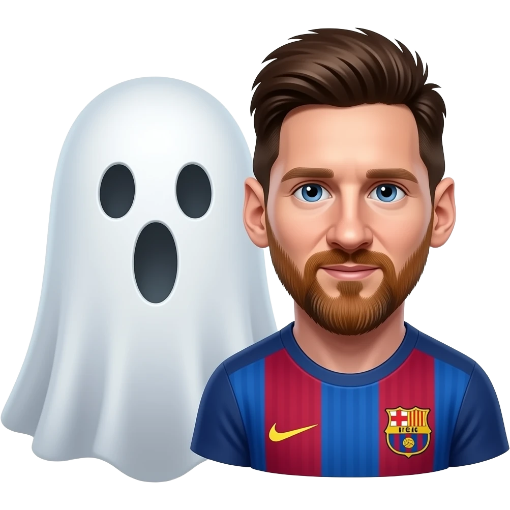 fantasma com messi emoji