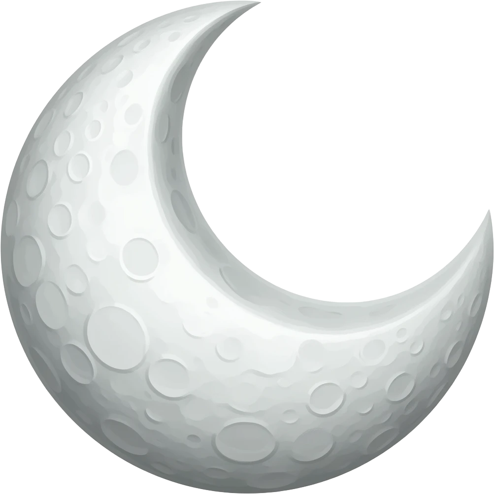 Half moon emoji