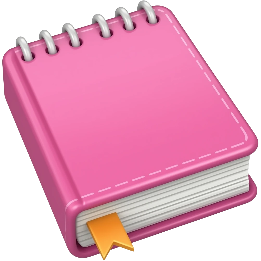pink notebook emoji