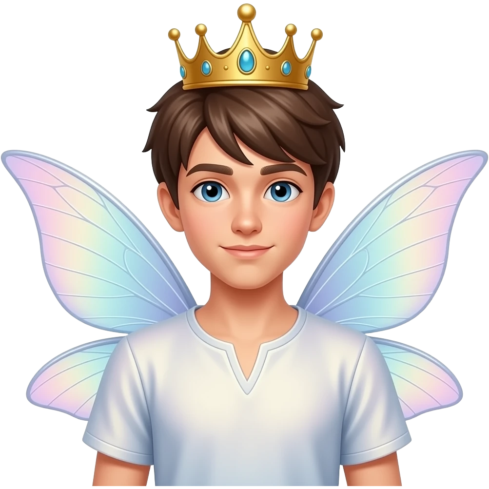 5th fairy teen as a men without a crownd emoji