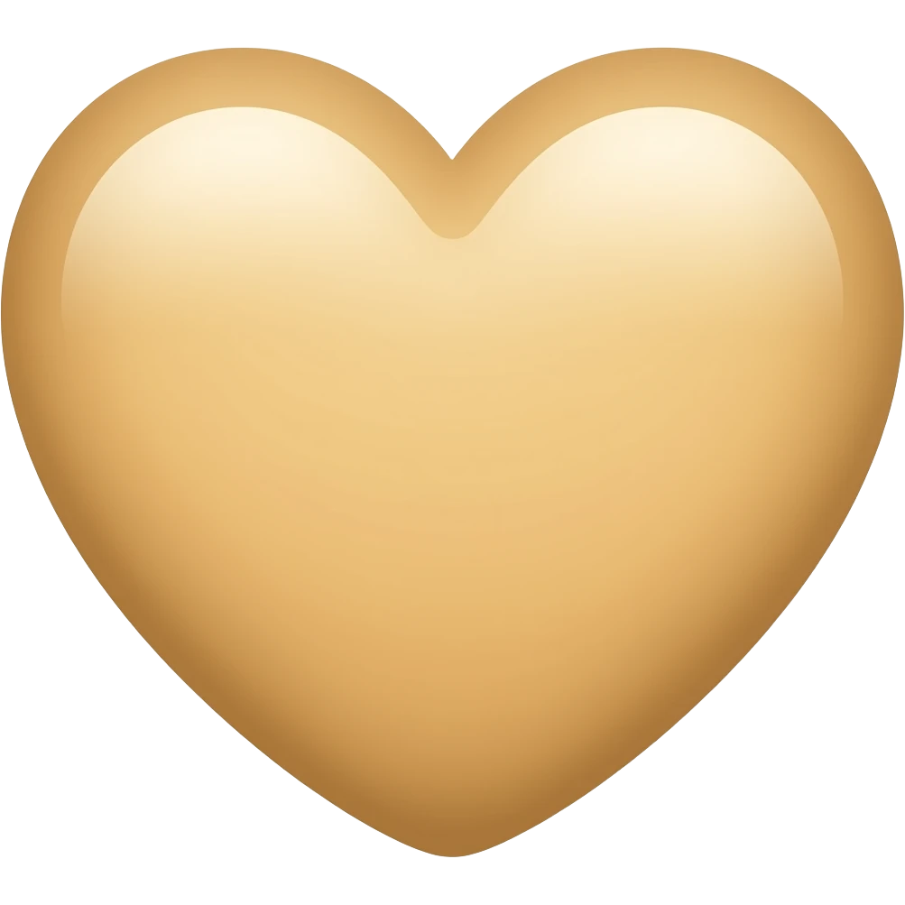 Cuore beige emoji