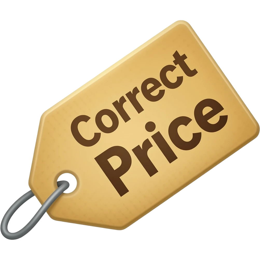 correct price emoji