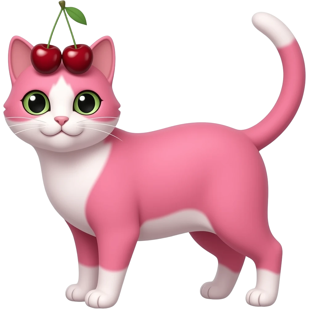 Pink Cherry cat emoji