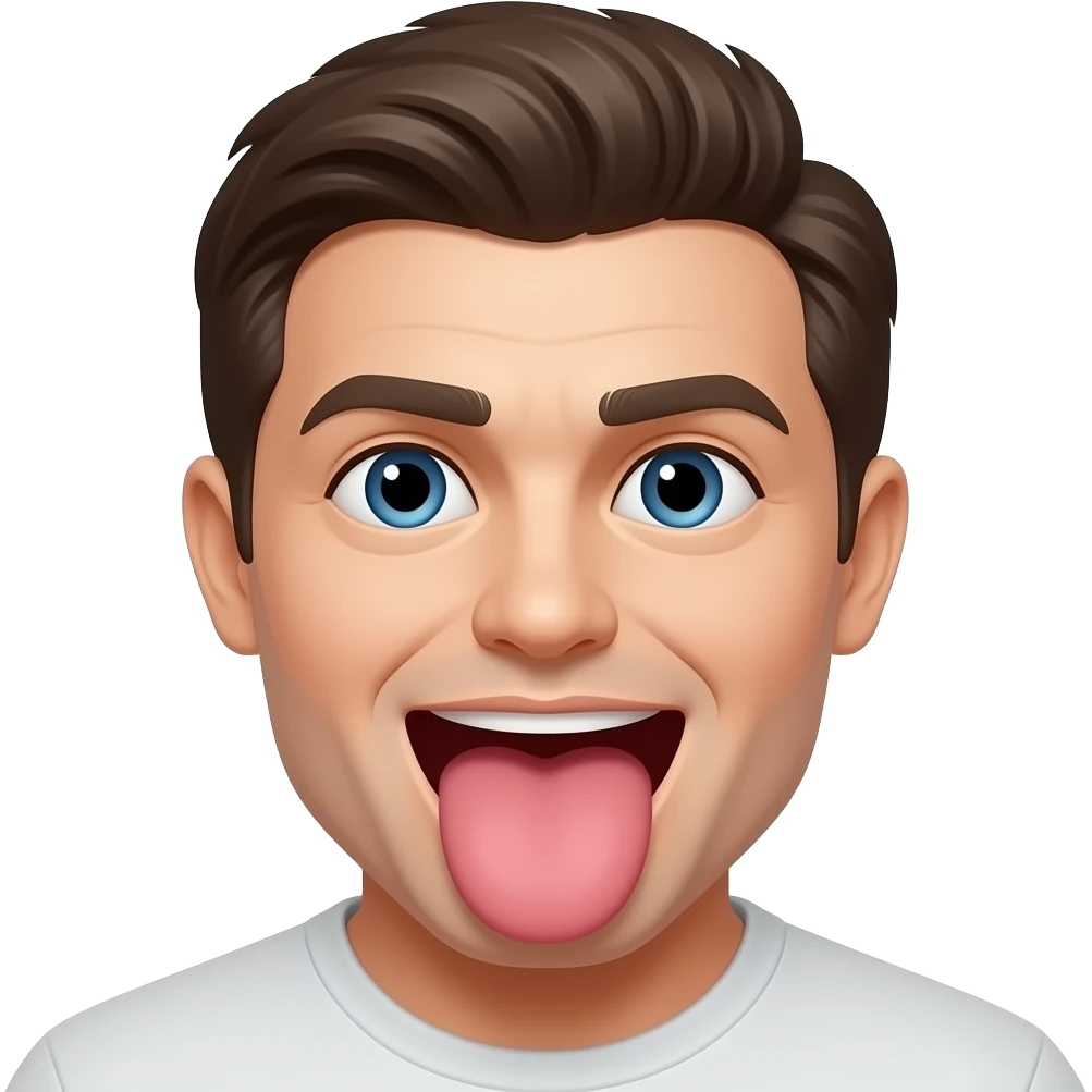 Растянутый рот emoji