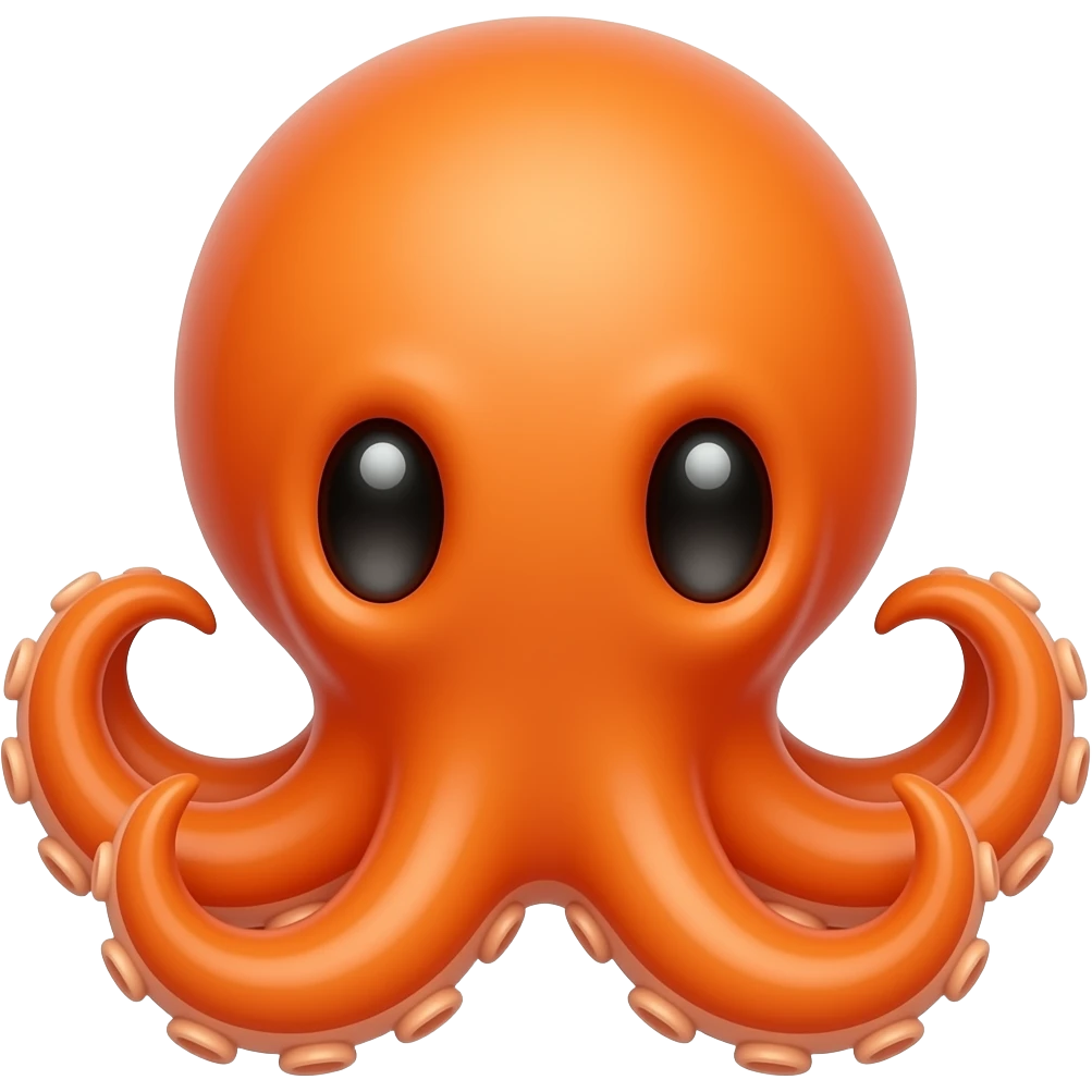 Orange octopus emoji