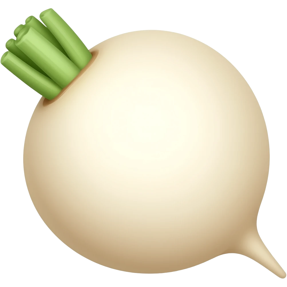 white radish emoji