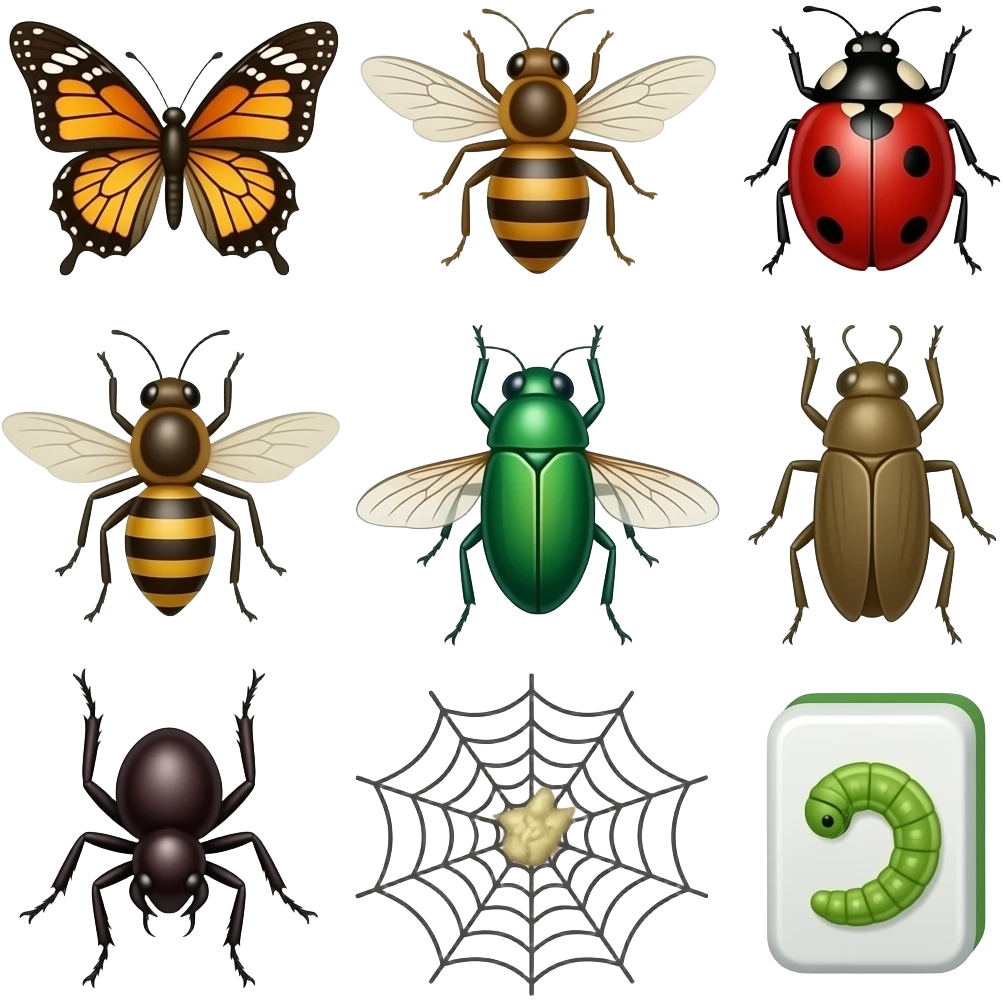 🦋🐝🐞🐜🦗🦟🪲🪳🪰🕷️🕸️🐛🪱🀄️ emoji