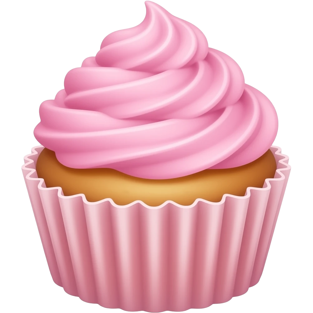 Cupcake with pink icing emoji