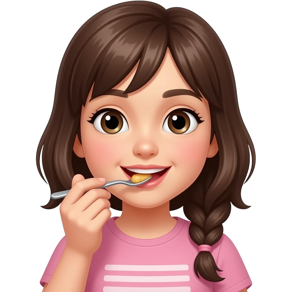 girl eating emoji