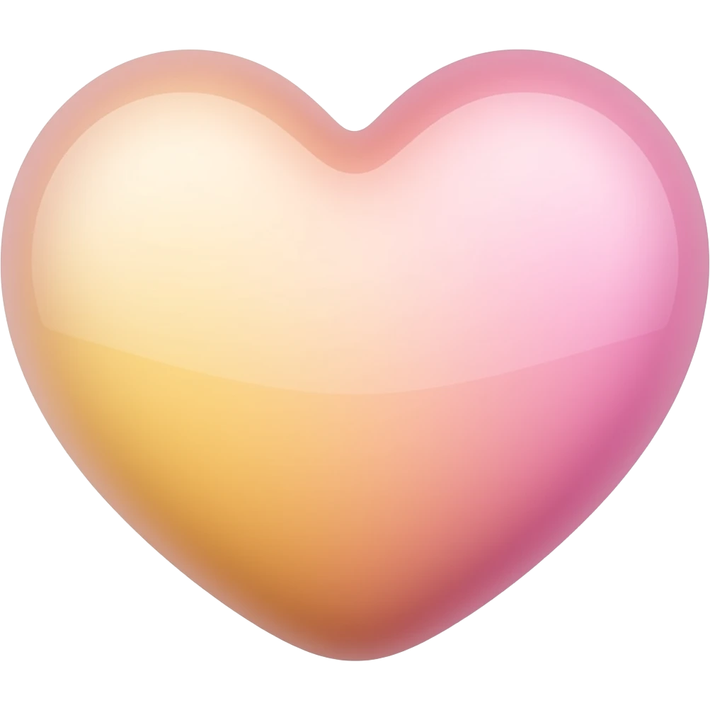 yellow and pink colour mixed heart emoji