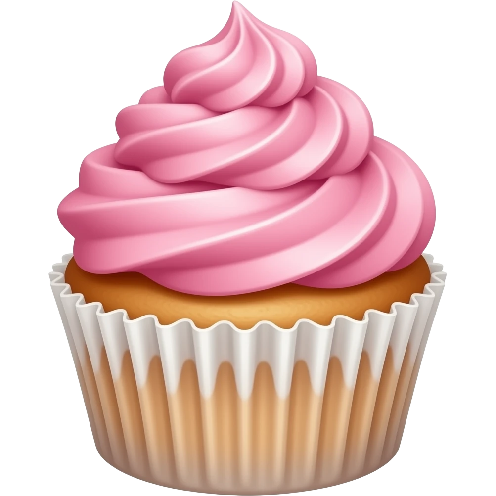 Cupcake with pink icing emoji
