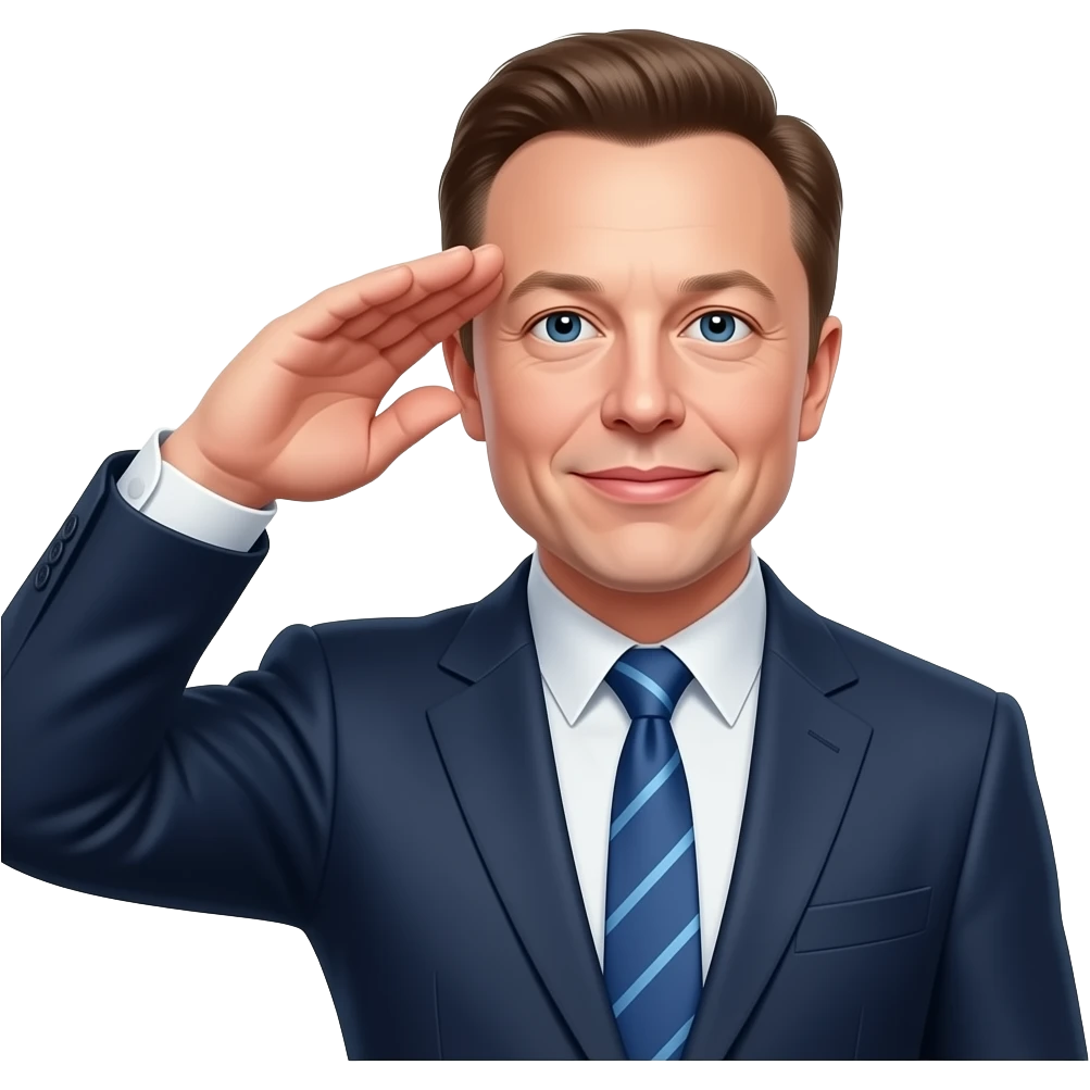 Elon Musk qui fait un doit d’honneur emoji