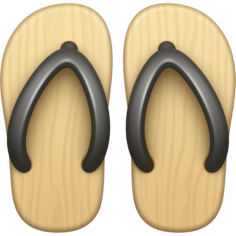 geta sandals, Japanese Wooden Sandals emoji