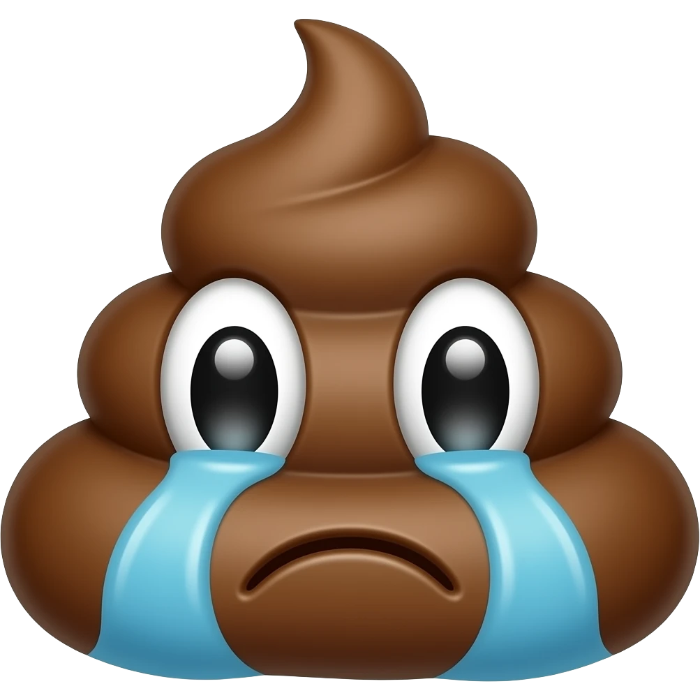 Crying Poop emoji