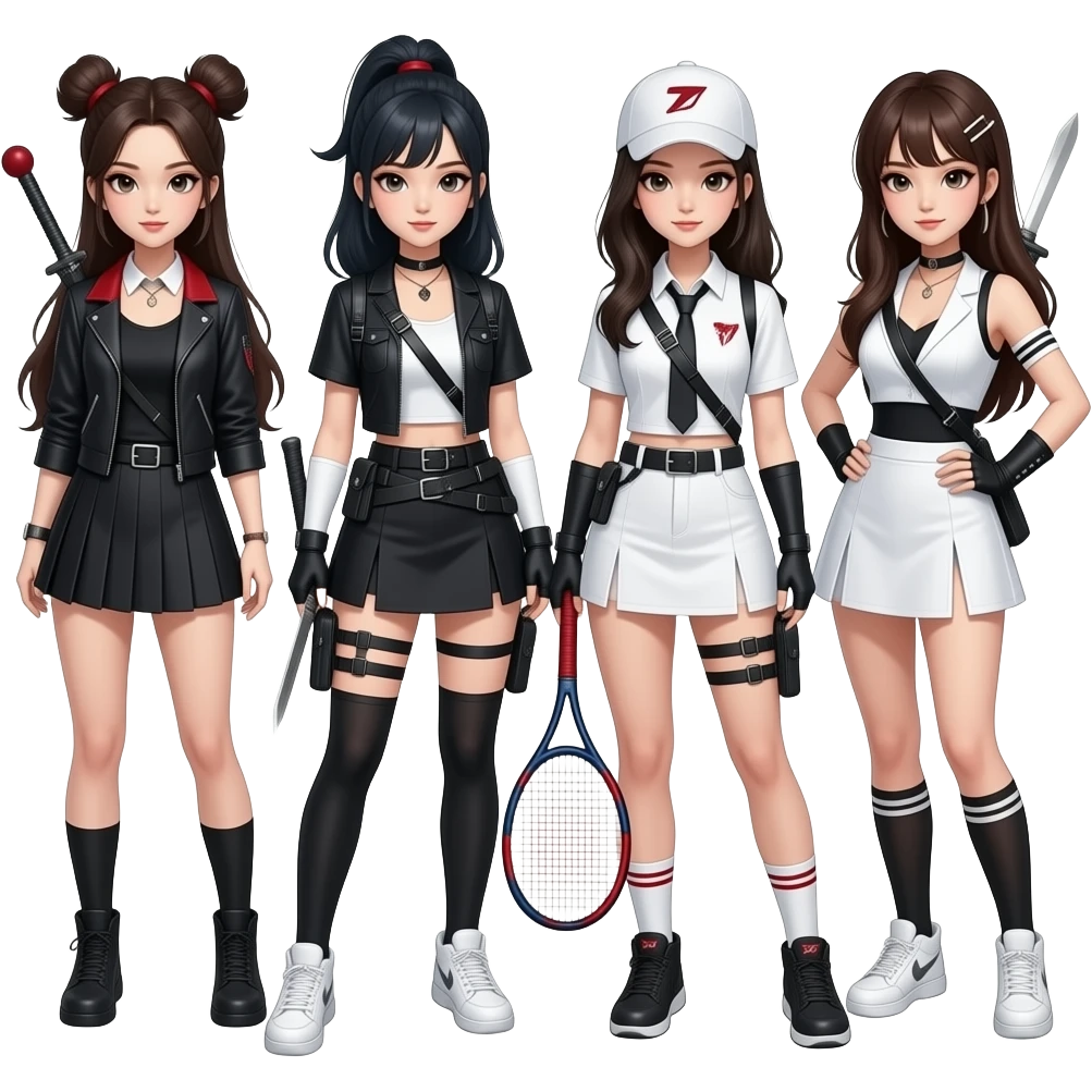 KPOP VAMPIRE HUNTERS TENNIS GIRLS emoji