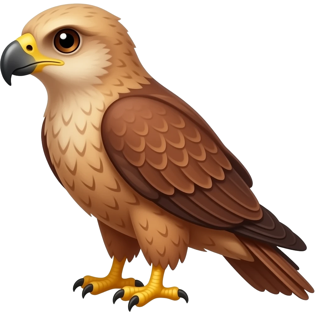 hawk  bright red emoji