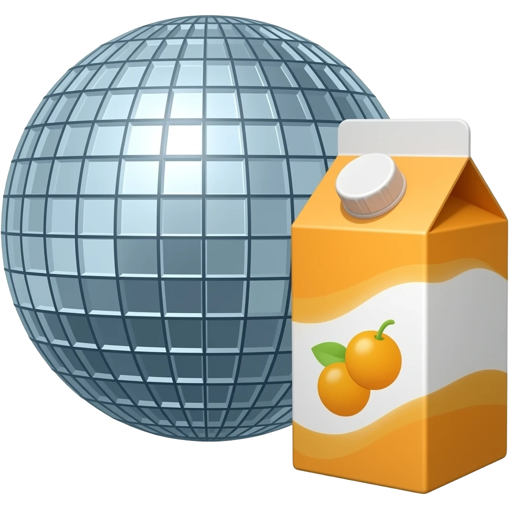 🪩+🧃= emoji