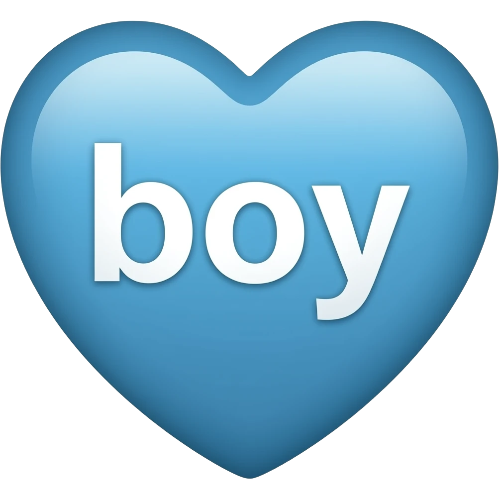Good boy text blue heart background emoji