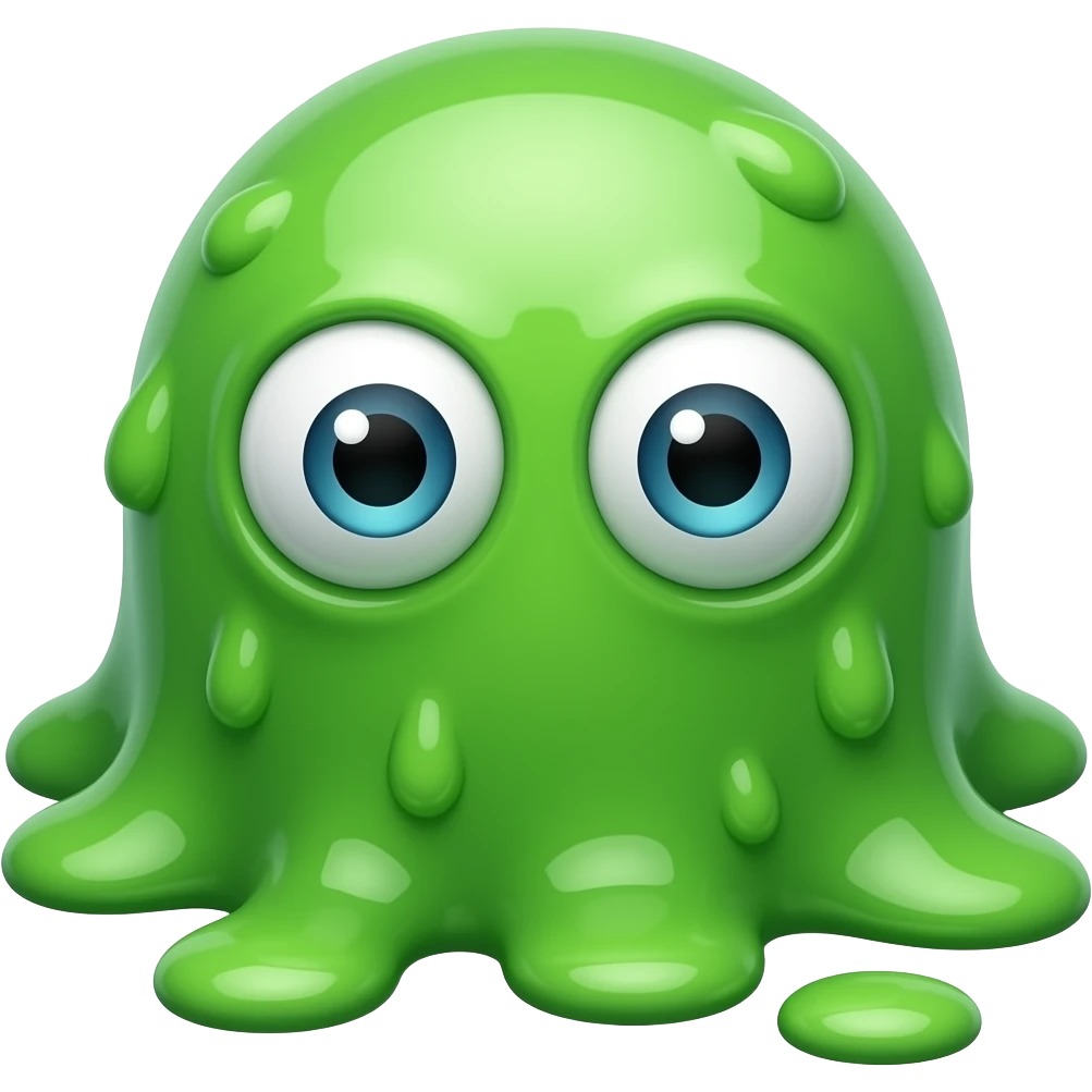GREEN SLIME WITH EYES emoji