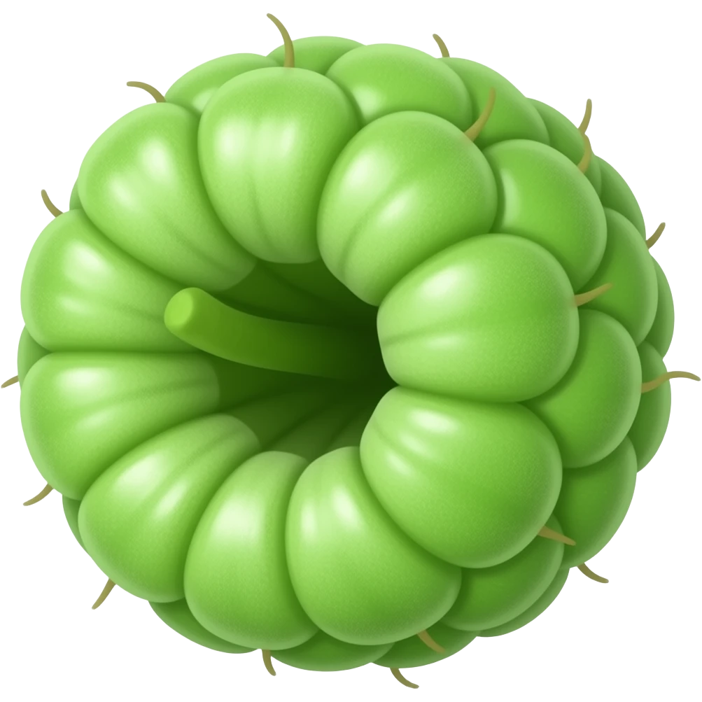 Normal green raspberry emoji