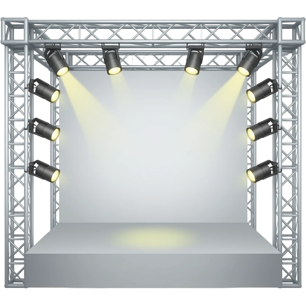 stage, truss frame, angle, light emoji