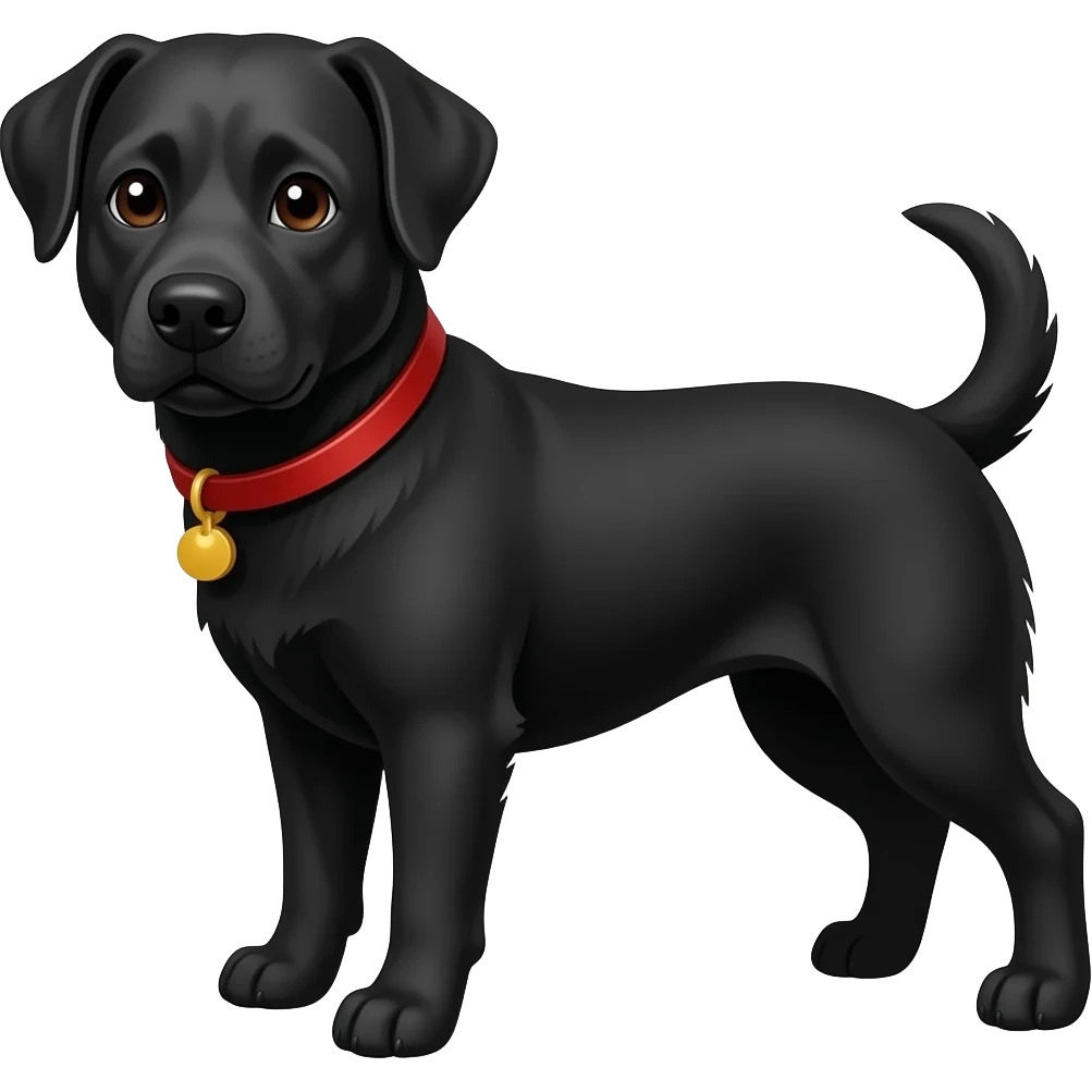 black dog emoji
