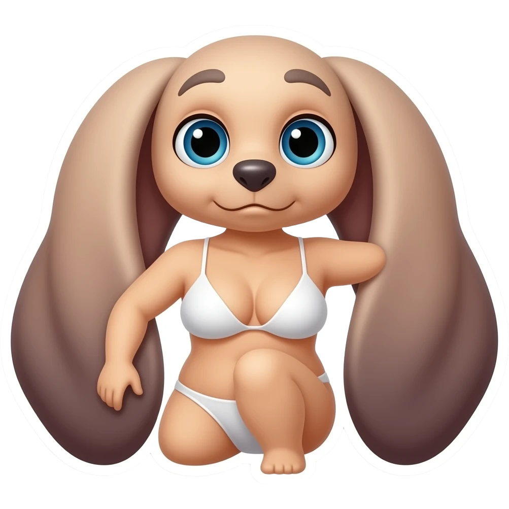استیکر زن لخت سکسی با ممه های بزرگ emoji