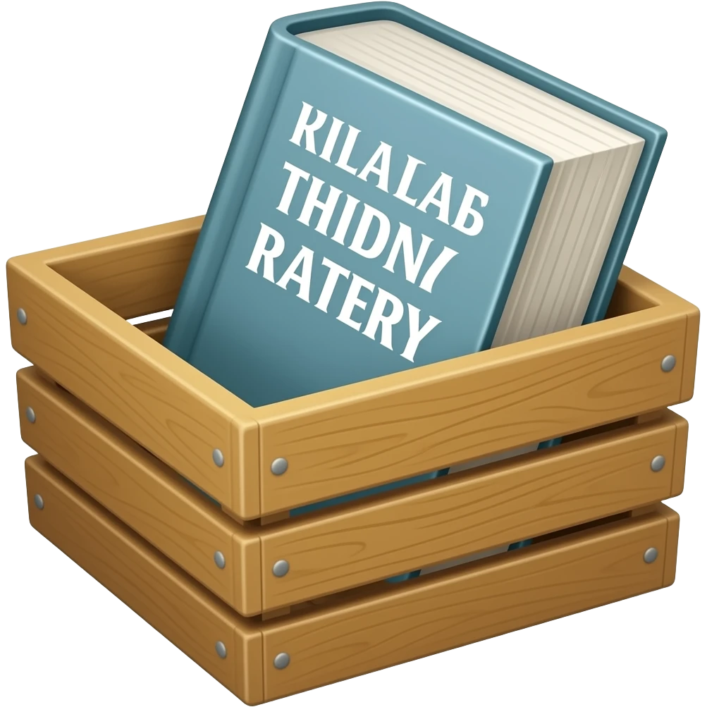 empty garden crate, dictionary book [Dictionary] in it emoji