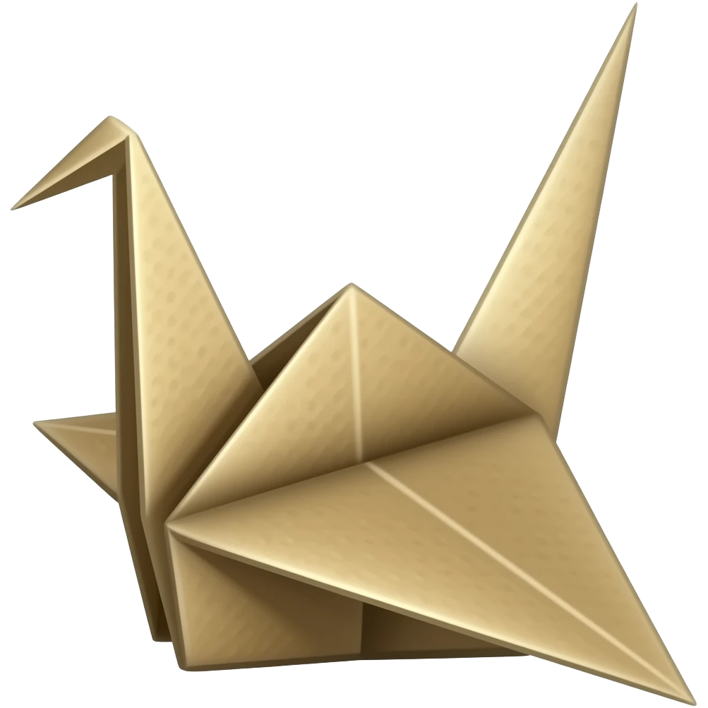 origami emoji in style of ios emoji