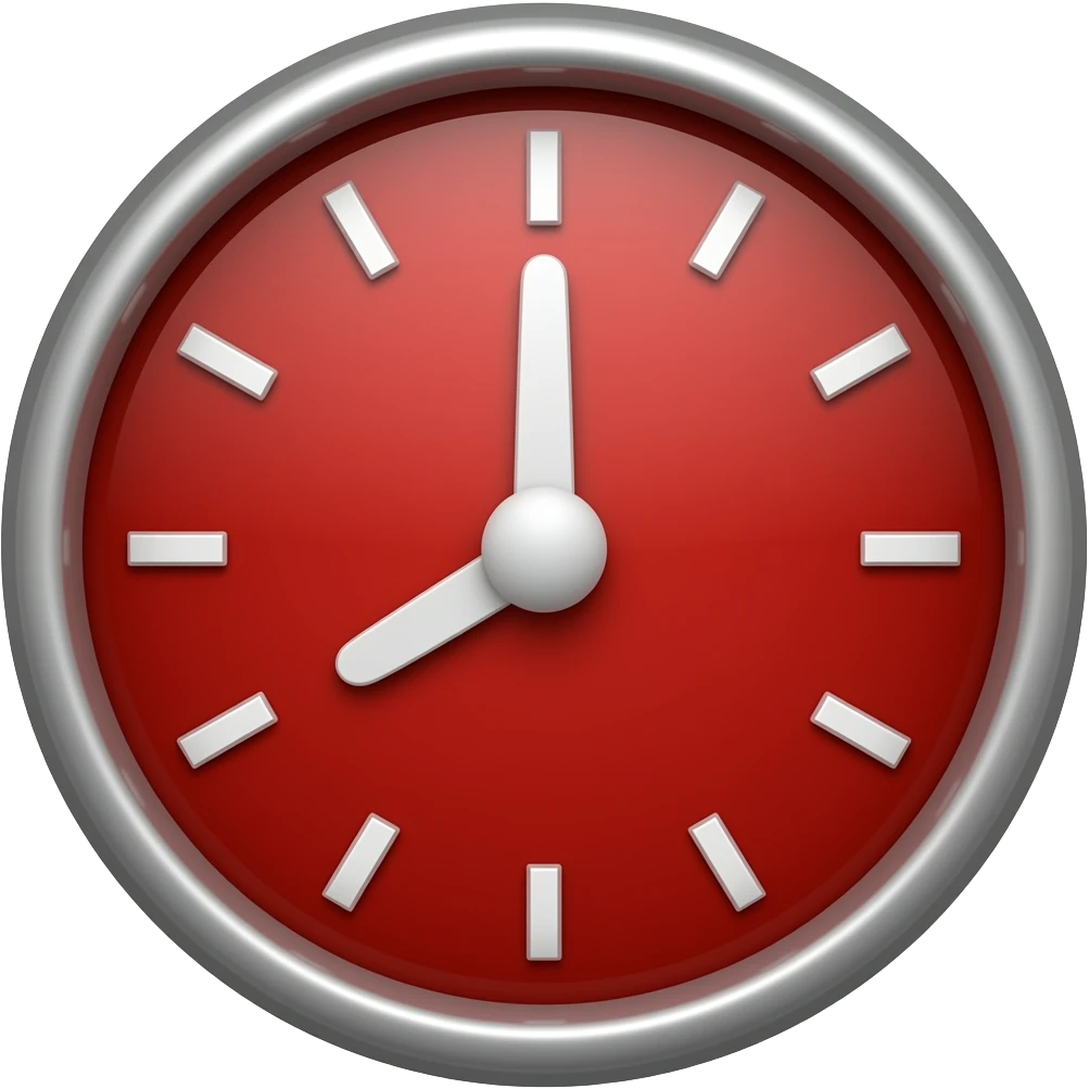 red clock emoji