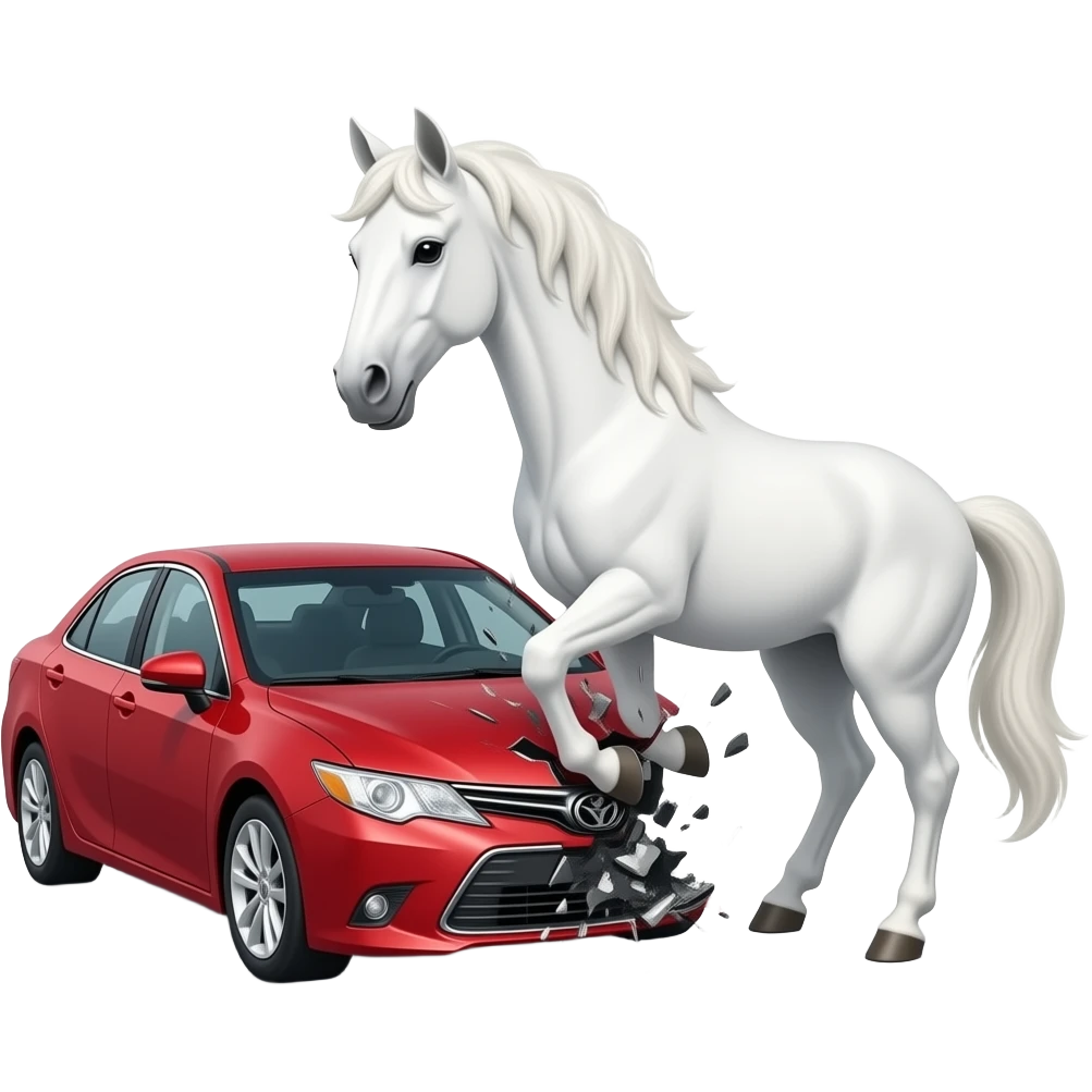 Toyota Camry White Zora Horse Hit emoji