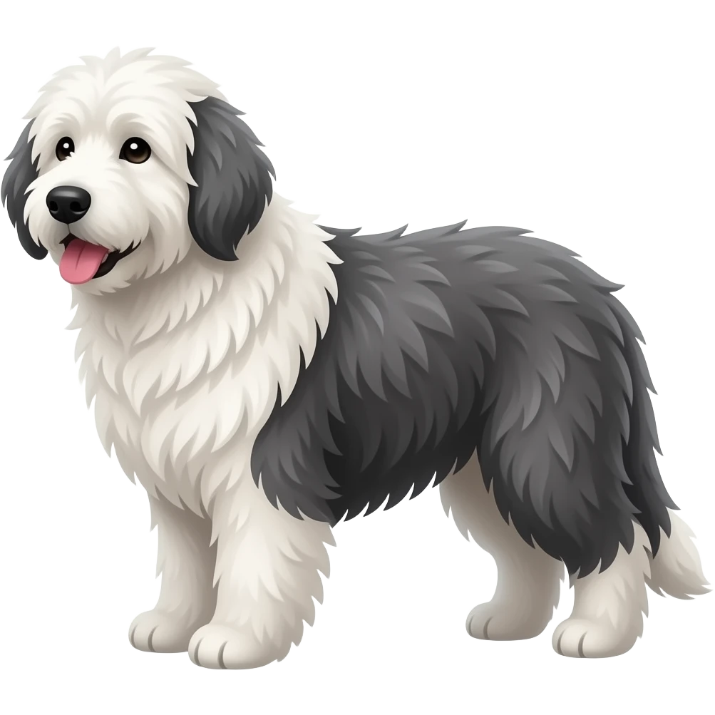 Old English sheepdog emoji emoji
