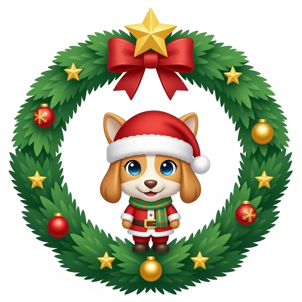Coquette Christmas stickers emoji