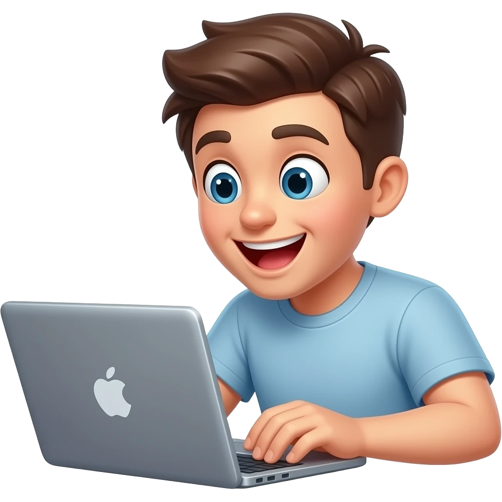 browsing the internet, excited emoji