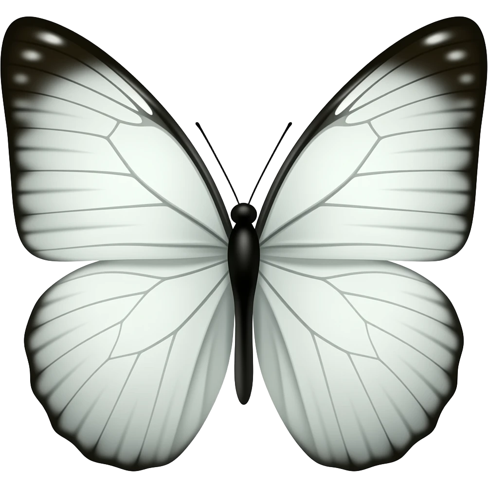 White butterfly emoji