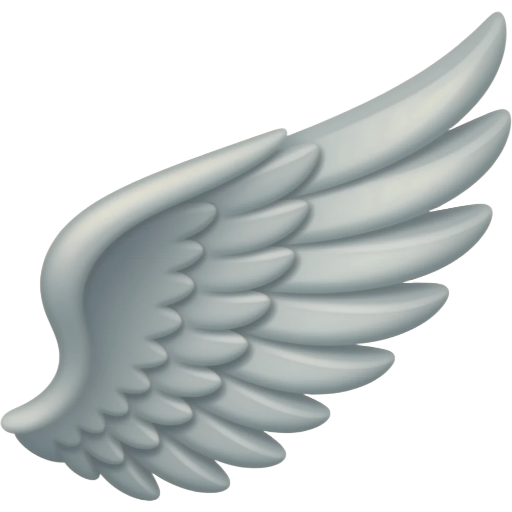 🪽 rotate this  wing to left side emoji