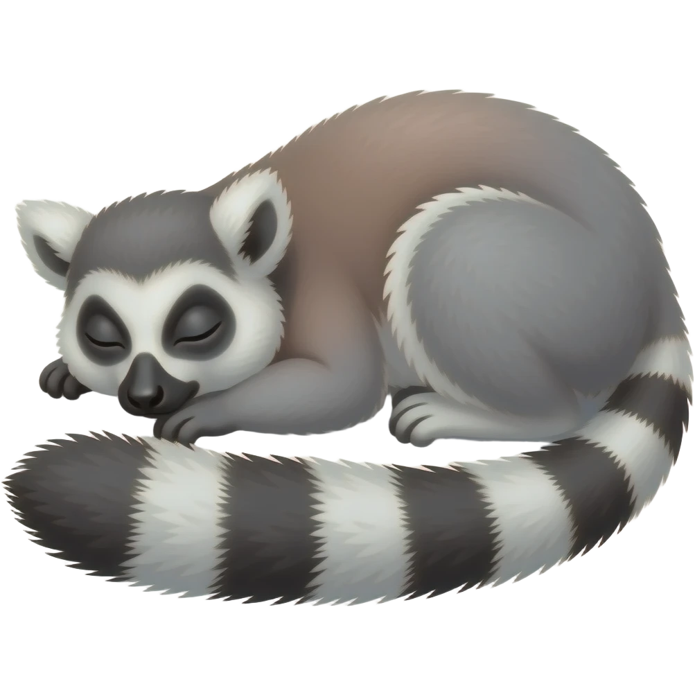 lemur sleeping emoji