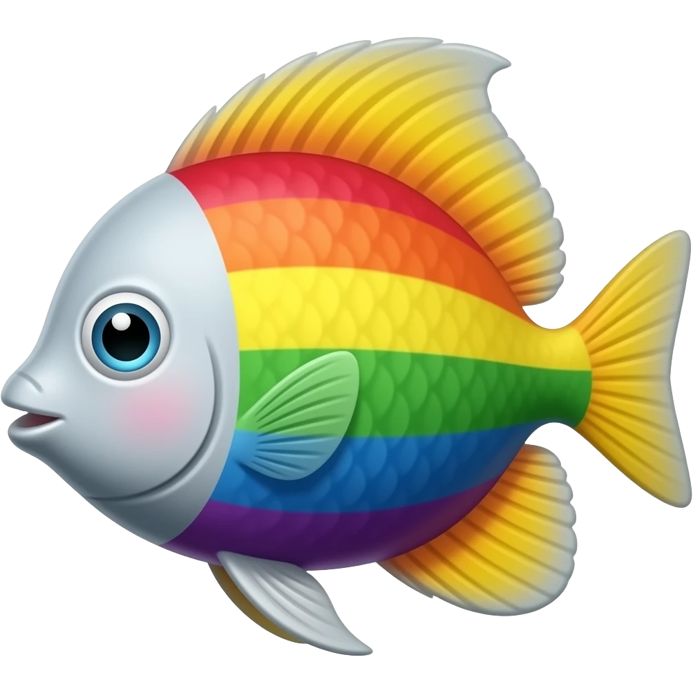 Rainbow fish emoji | AI Emoji Generator