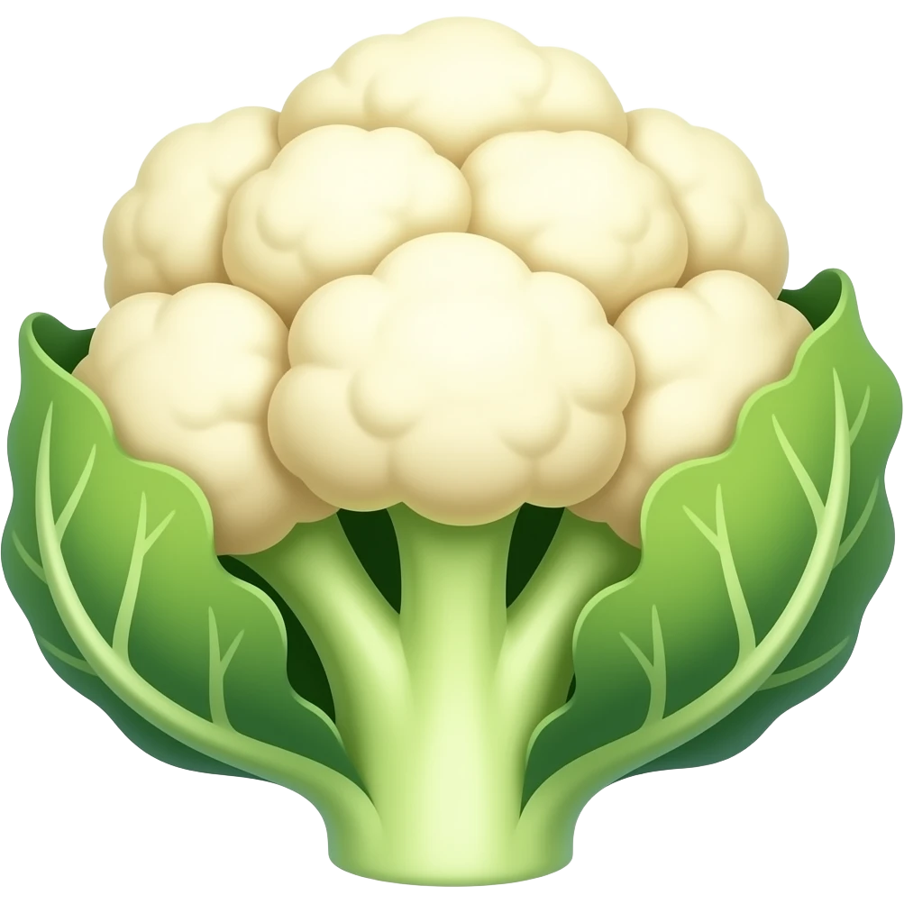Cauliflower cartoon emoji