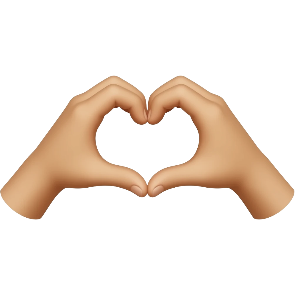 making a heart with two hands emoji