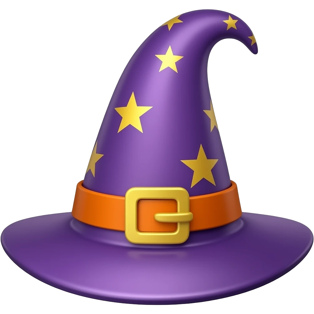 purple wizard hat emoji